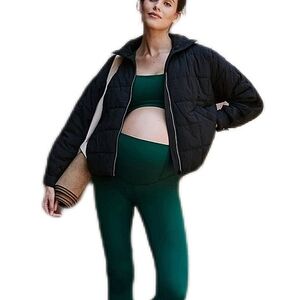 FP Movement X Hatch Black Pippa Packable Maternity Puffer Jacket Size XSmall
